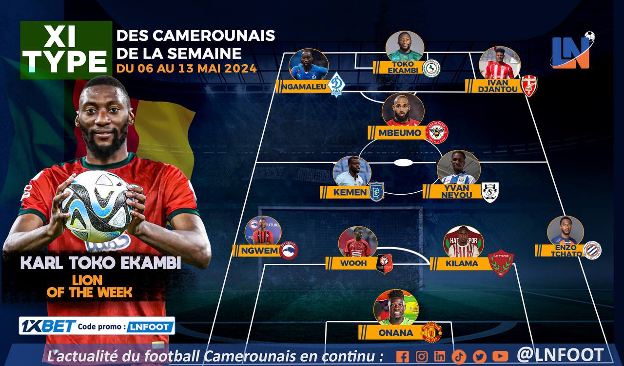 XI type des camerounais évoluant à l’étranger de la semaine du 6 au 13 Mai.